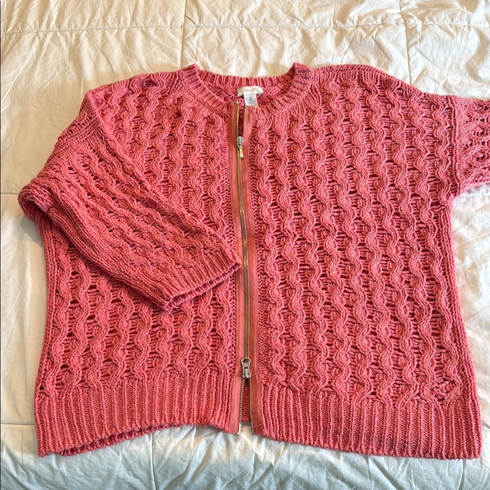 Chico's Coral Cable Knit Women's Sweater